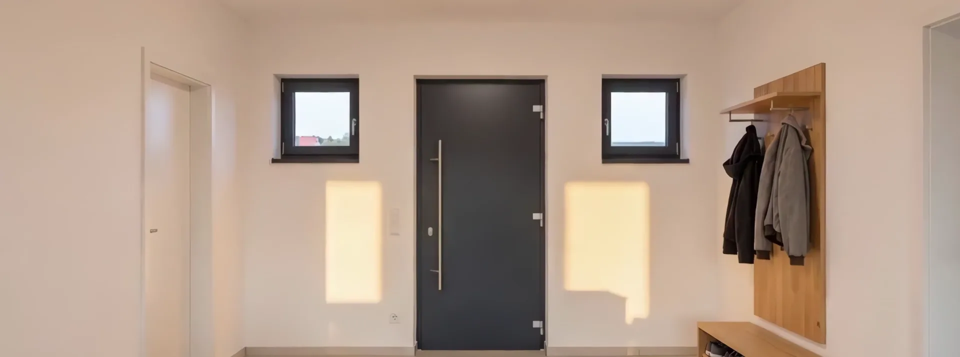 Eingangsbereich eines Hauses mit Garderobe, Beispielobjekt